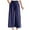 Navy-A, variant on Pants for Women,Clearance Women's Plus Size Women's Elastic Waist Solid Color Double Pocket Wide Leg Pants Dress Capris Loose Causal Pants