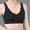 Black, variant on DondPO Bras for Women Ladies Front Buckle Gathered Large Size Lace Back No Bra Everyday Bras No Wire Bras for Women Black L