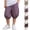 Purple, variant on Fancifize Boys Cotton Linen Capri Pants Summer Casual Elastic Waist Cropped Sweatpants Kids Harem Trousers
