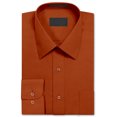 thumbnail image 2 of Men's Long Sleeve Regular Fit Button Up Pocket Solid Standard Cuff Dress Shirt, 2 of 2
