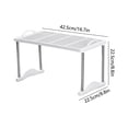 thumbnail image 3 of Plastic Stacking Storage Rack with Metal Frame, Multi Layer Countertop Organizer Shelf for Kitchen, Bathroom, Closet and Office, 3 of 6