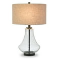 thumbnail image 2 of Evelyn&Zoe Traditional Seeded Glass Table Lamp with Flax Shade, 2 of 5