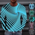 thumbnail image 2 of T Shirts Mens Art Meat 3D Digital Printing Long-Sleeved Men's Pullover Tops Casual Lightweight Active Athletic Tops for Walking, Workout & Running Red A L, 2 of 3