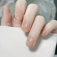 thumbnail image 3 of for Salon for DIY Solid Color Full Cover Round Fake Nails Short Nail Tips False Nails CF031, 3 of 8