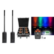 (2) JBL EON ONE PRO Rechargeable PA Array Speakers+(6) Black Rechargeable Lights
