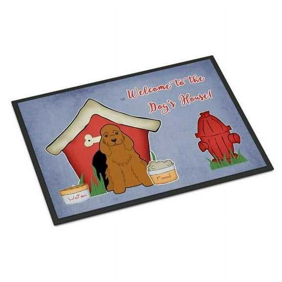 Carolines Treasures Dog House Collection Cocker Spaniel Red Door Mat Indoor Rug or Outdoor Welcome Mat 24x36 Doormat