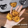 thumbnail image 4 of Paquete de 2 mini-moldes en forma de oso, antiadherentes, molde para tartas, mini magdalenas para decoración comestible, decoración de tartas de oso, 4 of 4