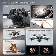 HNZENBW A28 Multifunctional RC Drones with Camera for Kid Adults,Electrically Adjustable Dual Camera for 8K HD,Optical Flow Hover & Avoidance
