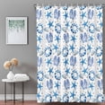thumbnail image 3 of Bathroom Shower Curtain Summer Blue Starfish Swimming Ring Waterproof Shower Curtains with Hooks, Coastal Beach Bath Curtains Bathtub Curtain Home Decor 72x72in, 3 of 9
