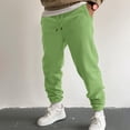 thumbnail image 2 of MSJUHEG Sweatpants Mens Sweatpants Mens Autumn Winter High Street Loose Sports Outdoor Running Sweater Pants Trousers Solid Pants Men'S Pants Green Xl, 2 of 6