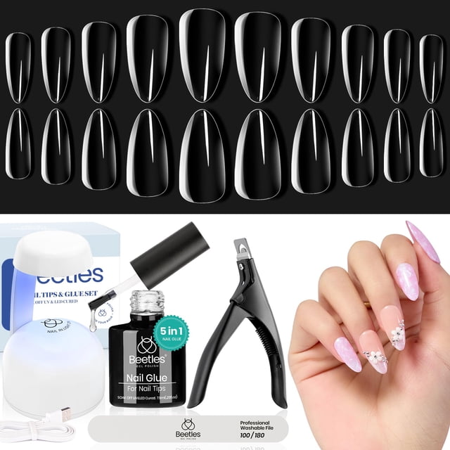 Set de extensiones de uñas de gel Nail Kit Beetles con lámpara LED UV