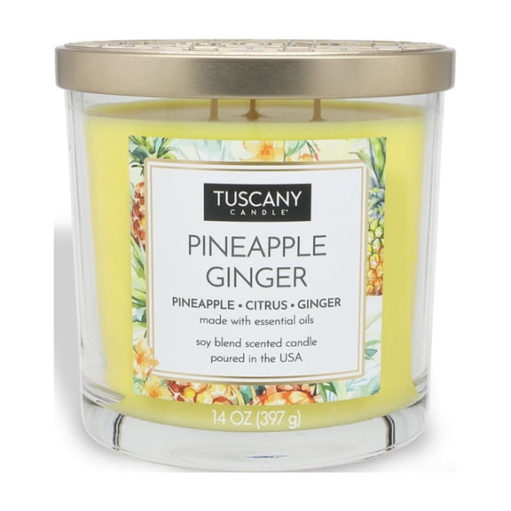 Pineapple Ginger Long-Lasting Scented Jar Candle (14 oz)