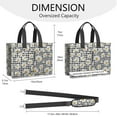 thumbnail image 3 of Daisy Canvas Tote Bag for Women with Compartments, Large Cute Floral Teacher Student Shoulder Bag Nurse Purses Crossbody Bags Work Laptop Book Bag Satchels Handbags, 3 of 6