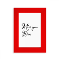 thumbnail image 1 of Miss Your Kisses Quote Handwrite Picture Display Art Red Photo Frame, 1 of 4