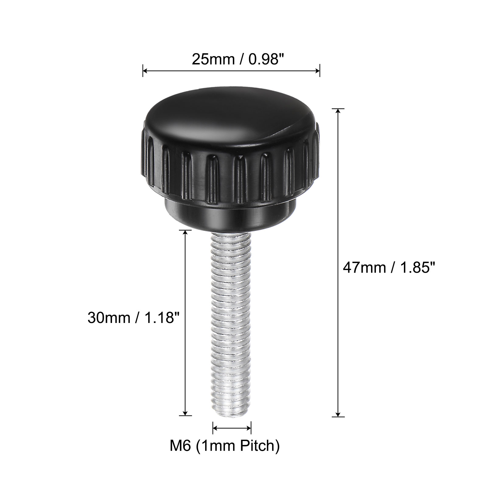 Othmro 1Pcs Clamping Lever Handle M10 Thread Push Button Ratchet Lever, Aluminum Alloy Adjustable Push Button Locking Handle With Male Threaded Stud M10*60mm Black