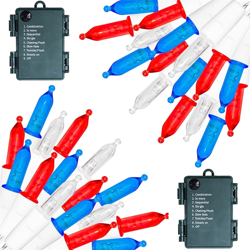 Outdoor Christmas Lights Battery Operated 50 LED Mini String Light with