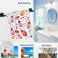 thumbnail image 2 of GZHJMY Cartoon Colorful Ladybug Flowers Print Soft Highly Absorbent Large Decorative Hand Towels Multipurpose for Bathroom, Hotel, Gym and Spa (16 x 30 Inches), 2 of 4
