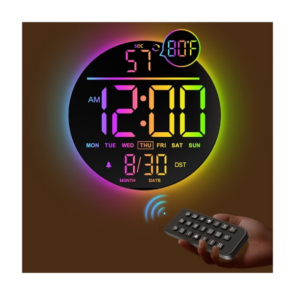 Reloj de pared digital JALL 10 grande con alarma y temporizador de cuenta regresiva