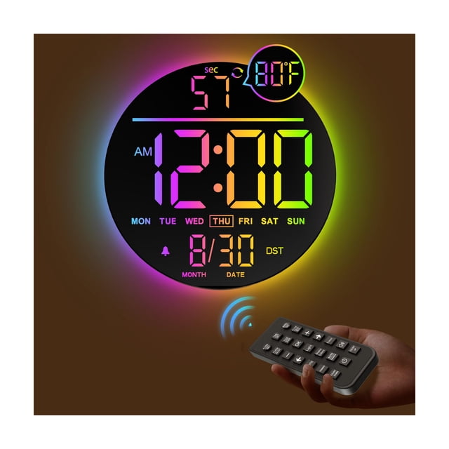 Reloj de pared digital JALL 10 grande con alarma y temporizador de cuenta regresiva