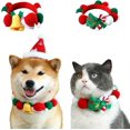 thumbnail image 2 of Disfraz navideño para mascotas Collar navideño for mascotas, Collar de campana de tela de felpa for gatos, sombrero de árbol de Navidad for perros, decoración colorida Traje de disfraz de vacaciones, 2 of 5