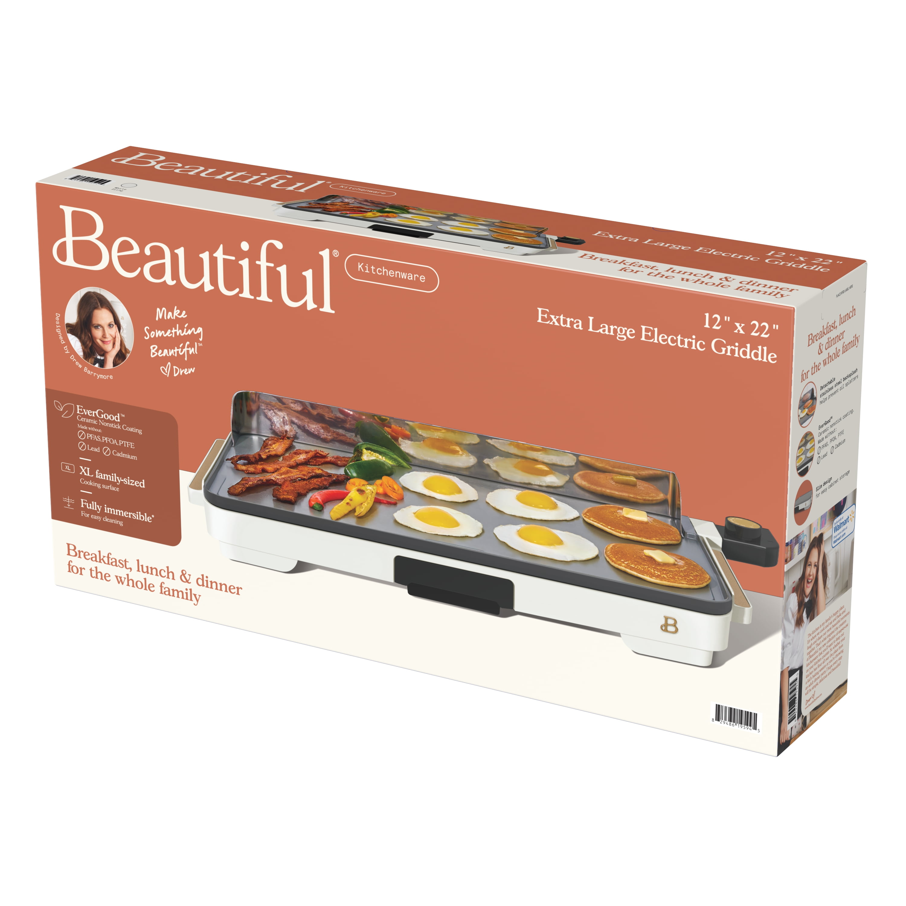 Beautiful Griddle 12x22 with backsplash, White Icing