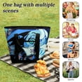 thumbnail image 5 of Shadow Milk Cookie Shopping Tote Insulated Thermal Bag Multi-Purpose Reusable Grocery Bag for Beach & Picnic, 5 of 8