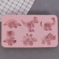 thumbnail image 4 of Dinosaur Shapes 6-grids Fondant Mold Baking Tool Lovely Animals Food Children's Pudding Chocolate Candy Soap Tray Decorating Tools, 4 of 8