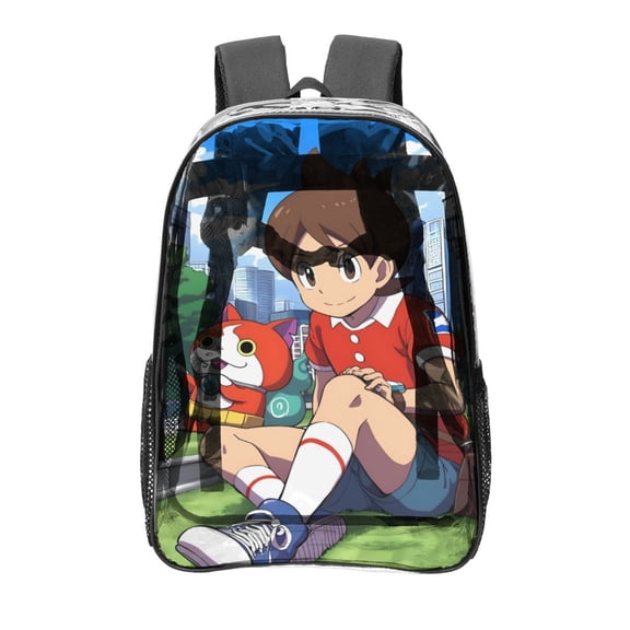 Yokai Watch Pattern Transparent Backpack Lightweight And fashionable Showcasing Personality And Leading The Trend