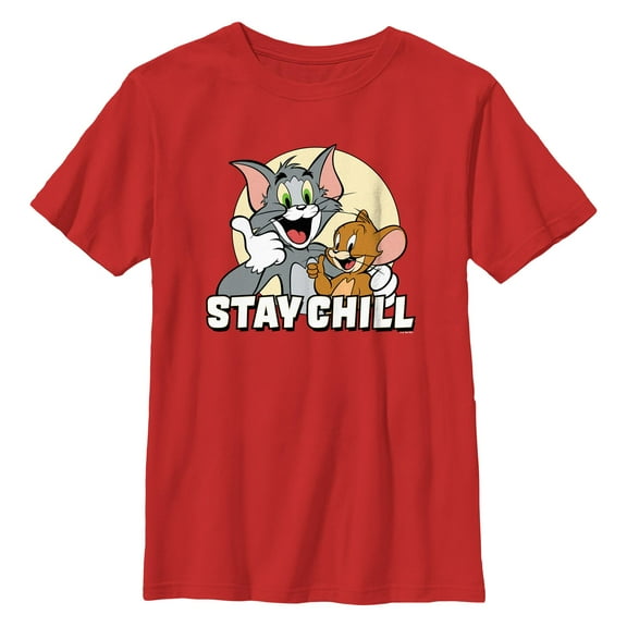 Boy's Tom and Jerry Stay Chill Duo Graphic T-Shirt