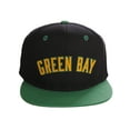 thumbnail image 2 of Original Snapback Custom American Cities State Letters Ajustable Flat Visor Cap (Green Bay Black Green, Green Gold), 2 of 4