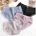 thumbnail image 2 of TrowBridge-bragas de encaje a rayas para mujer, calzoncillos de algodón con cintura hueca, ropa interior transpirable, lencería, gran oferta, 2 of 3