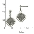 thumbnail image 2 of Stainless Steel Polished with Silver Druzy Post Dangle Earrings, 2 of 6