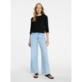 thumbnail image 3 of Time and Tru Women's Wide Leg Jeans, 31" Inseam, Sizes 0-22, 0L-22L, 3 of 6