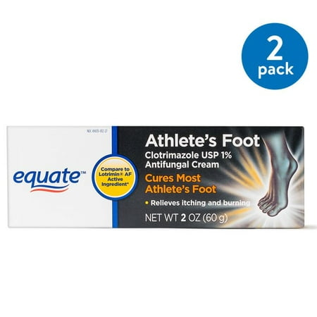 (2 Pack) Equate Athletes Foot Antifungal Cream, 2 (Best Over The Counter Foot Fungus Medicine)