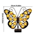 thumbnail image 3 of Solar LED Butterfly Metal Wall Art Decor, Outdoor Garden Fence Hanging Light with Flower-Shaped LEDs, Waterproof Solar Powered Wall Sculpture for Patio Yard, Gift for Mom Grandma Gardening Lovers, 3 of 6