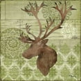 thumbnail image 2 of Brent, Paul 26x26 Gold Ornate Wood Framed with Double Matting Museum Art Print Titled - Woodland Ikat II, 2 of 4