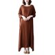 thumbnail image 1 of Vestido suelto de mujer Vestido maxi con bolsillo Manga larga Cuello redondo Vestido casual sól CACAGOO  Vestido, 1 of 7
