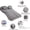 Gray, variant on Thickened SUV air mattress with pump & 2 pillows. Portable inflatable bed for car, tent, camping and home, beige.