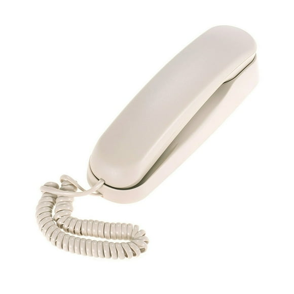 Tomshine Téléphone Fixe de Bureau Filaire Montable au Mur Blanc, Blanc Cassé