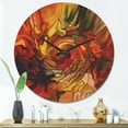 thumbnail image 2 of Designart 'Illusions of Rainbow Stained Glass ' Modern Wood Wall Clock, 2 of 5