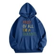 thumbnail image 2 of First Of All I'm A Delight Hoodies for Women Fall Winter Long Sleeve Funny Sarcastic Graphic Hooded Sweatshirt with Pockets, 2 of 4