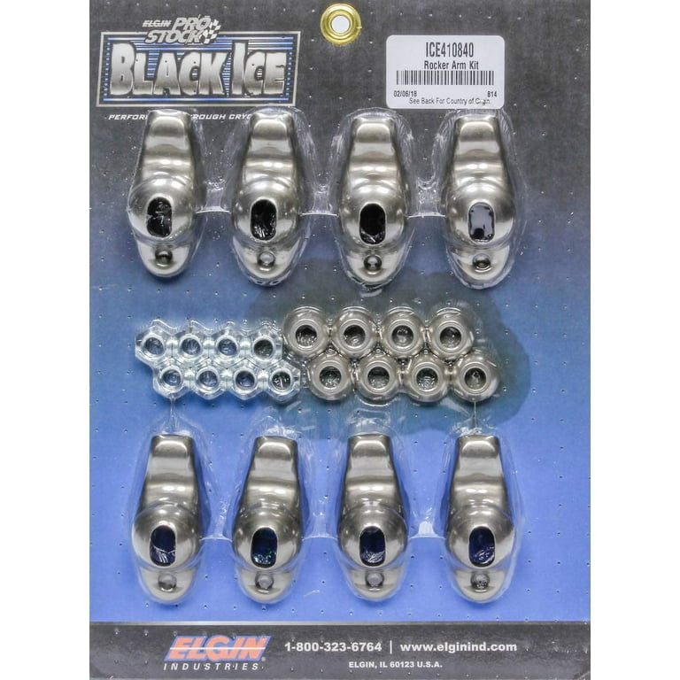 Elgin SBC Black Ice Rocker Arm Kit 1.50 Ratio 3/8 Stud Elgin SBC Black Ice Rocker Arm Kit 1.50 Ratio 3/8 Stud