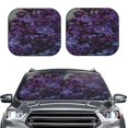 thumbnail image 2 of Balery Lilac Parasol para parabrisas de coche de 2 piezas | Parasol plegable para parabrisas delantero de coche para la mayoría de sedanes-Small, 2 of 6