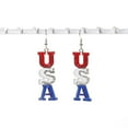 thumbnail image 2 of BNNG Patriotic Earrings 4th of July Earrings for Women, Flag America Americana 4th of July American pride Independence Day Earrings ed Blue Aluminum Handwoven Earrings, 2 of 5