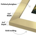 thumbnail image 4 of Americanflat 11x17 Picture Frame with Polished Plexiglass with 8x12 Mat 2 Pack Display Photo Galleria - Gold, 4 of 8