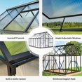 thumbnail image 4 of Polar Aurora 8x12 FT Polycarbonate Greenhouse for Outdoors,Greenhouse with Aluminum Frame and Roof Vent,Large Walk-in Greenhouse for Garden Backyard, 4 of 9
