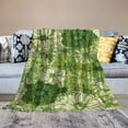thumbnail image 2 of JRXY Soft Throw Blankets Flannel Warm Fuzzy Throw Blanket for Couch Bed Sofa, Lightweight and Warm Blanket for Bedroom, Compatible with Green Succulent Plants Blanket White, 2 of 6