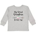 thumbnail image 3 of Inktastic My Great Grandma Loves Me Heart Great Grandchild Boys or Girls Long Sleeve Toddler T-Shirt, 3 of 5