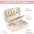 thumbnail image 4 of Jewellery Box Small Travel Jewelry Organiser Storage Case for Necklace Rings Bracelets Earrings Premium Faux PU Leather Jewellery Gift Box Girls Women, 4 of 5