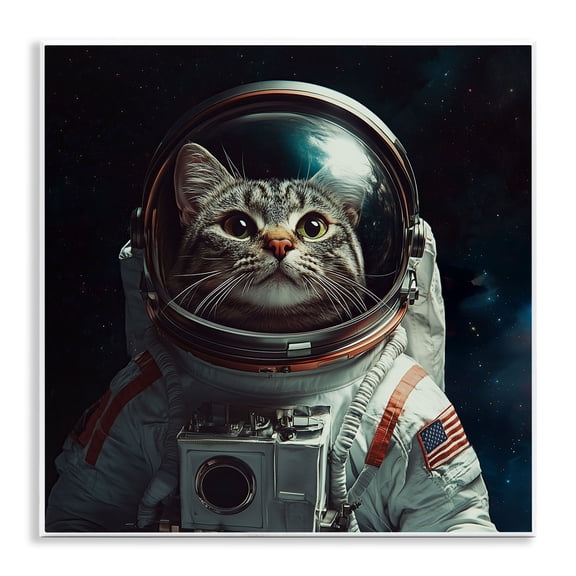 Catstronaut Cat Astronaut Wall Plaque Art, design by Jim Baldwin
